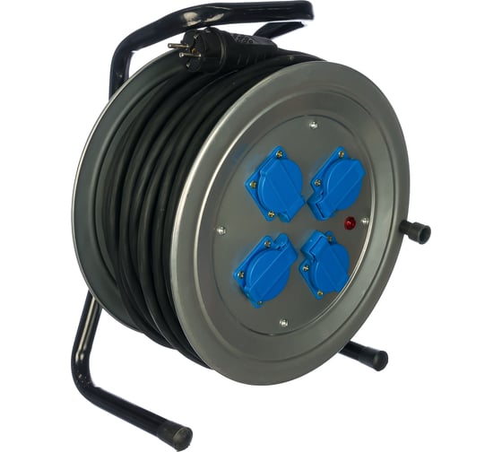 Изображение товара Силовой удлинитель на металлической катушке 4 гн. 30м Союз 481S-4003