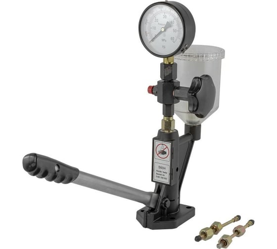 Изображение товара Стенд для проверки дизельных форсунок Forcekraft с манометром и резьбовыми адаптерами-переходниками (М12хМ12, М12хМ14) FK-905G13(52486)