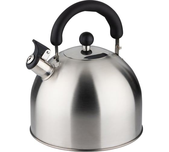 Изображение товара Чайник Mallony GRANDE объем 5 л, из нержавеющей стали со свистком, с бакелитовой ручкой, матовый 985619