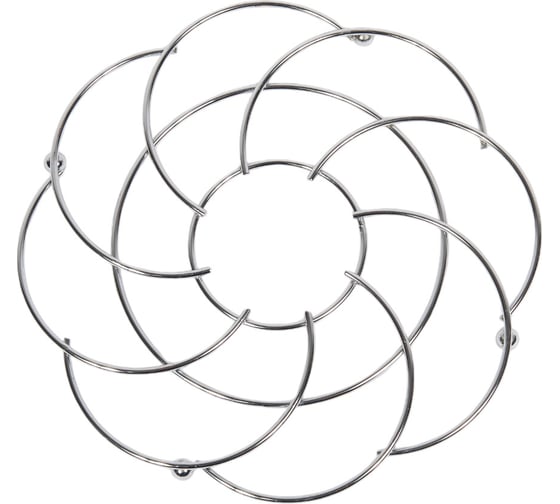 Изображение товара Подставка под горячее Mallony CARNALE, диаметр 21 см хром, металл 103821