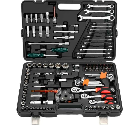 Изображение товара Набор инструментов для автомобиля GOODKING 1/4" 1/2" 3/8" 128 предметов K-10128