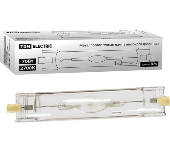 Изображение товара Металлогалогенная лампа TDM ELECTRIC ДРИ 70 2700 К Rх7s SQ0325-0011
