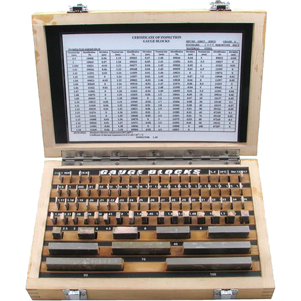 Изображение товара Набор концевых мер длины CNIC ALDS 83 № 1, сталь, точность 1, 0,5-100 мм, 83 шт.
