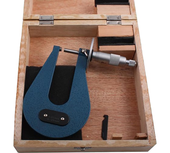 Изображение товара Листовой микрометр CNIC МЛ-25 Шан 446-106А 0-25 мм, 0,01, тип А, Н-100 мм 41176