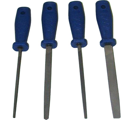 Изображение товара Набор напильников CNIC A14 200 мм, №2, с пластмассовой ручкой, 4 шт. 32417