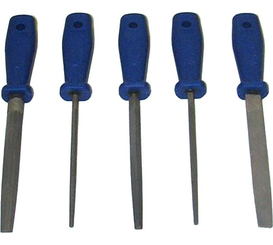 Изображение товара Набор напильников CNIC A14 200 мм, №2, с пластмассовой ручкой, 5 шт. 32420