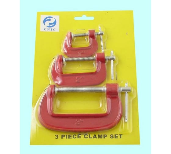 Изображение товара Набор слесарных G-образных струбцин CNIC LTG7000 1", 2", 3", облегченные, 3 шт. 60027