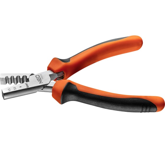 Изображение товара Клещи для обжима наконечников NEO Tools 1.5-6 мм2 140 мм 01-533