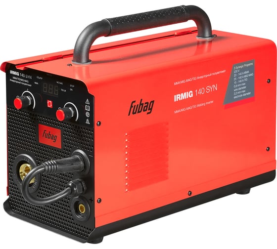 Изображение товара Сварочный полуавтомат инвертор FUBAG irmig 140 syn с горелкой 150а в комплекте 41399