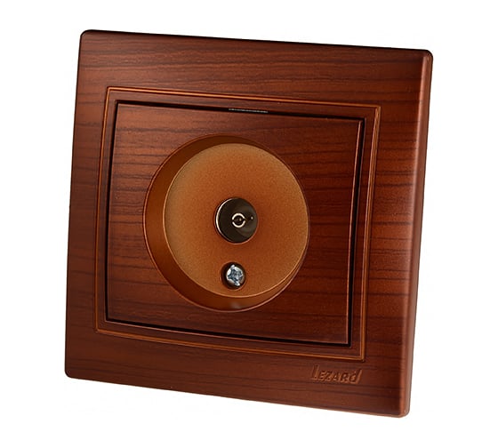 Изображение товара ТВ розетка Lezard MIRA оконечная махагон 701-0505-130