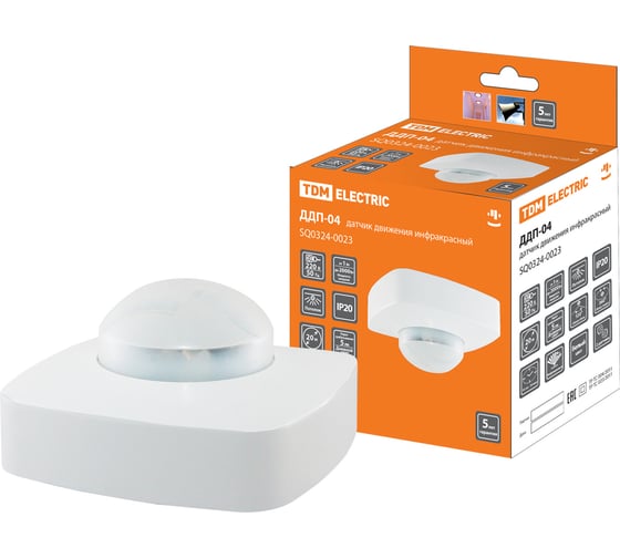 Изображение товара Потолочный датчик движения TDM ELECTRIC ДДП-04 SQ0324-0023