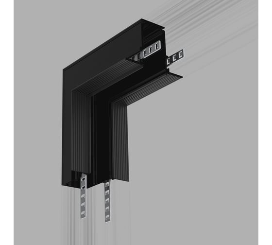 Изображение товара Угловой внутренний коннектор Elektrostandard Slim Magnetic для встраиваемого шинопровода (черный) a062188