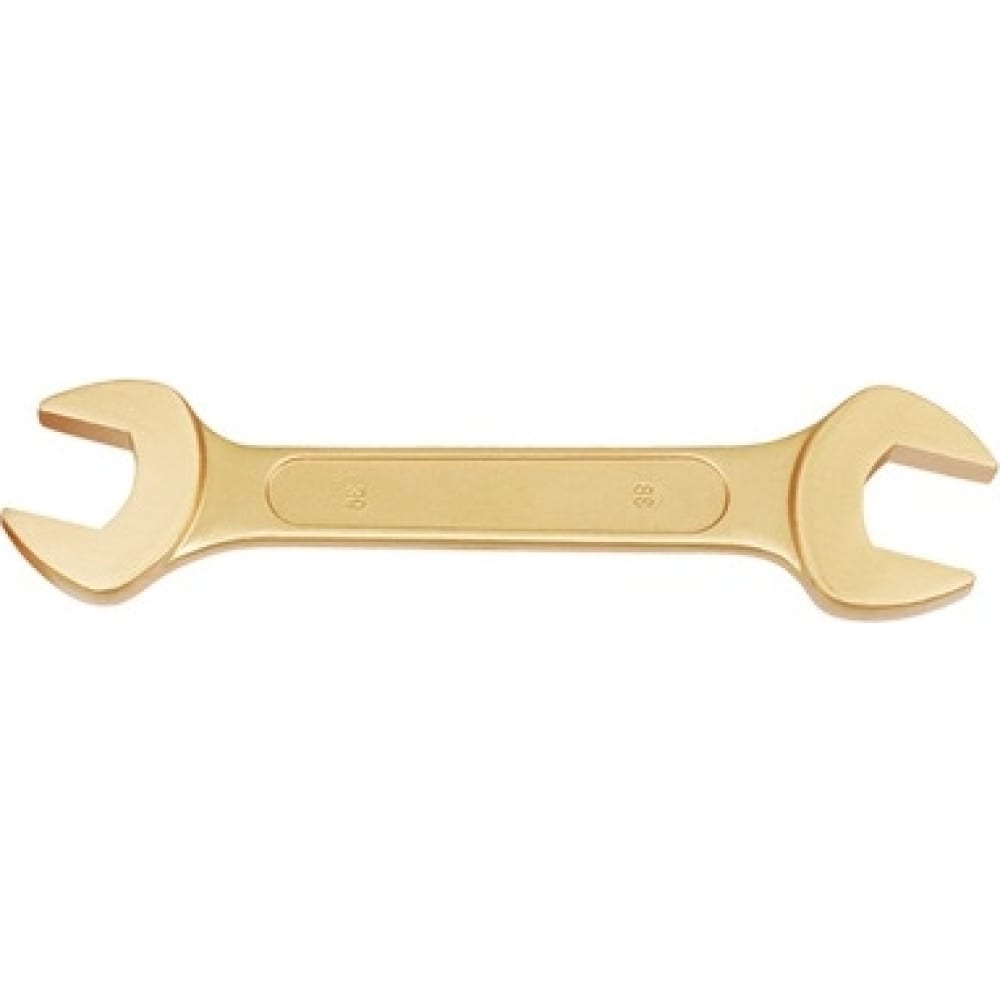 Рожковый двусторонний искробезопасный рожковый ключ TVITA ключ рожковый сибртех 14308 14 х 15мм желтый цинк