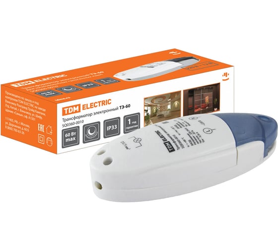 Изображение товара Электронный трансформатор | дроссель TDM ELECTRIC ТЭ-60 SQ0360-0010