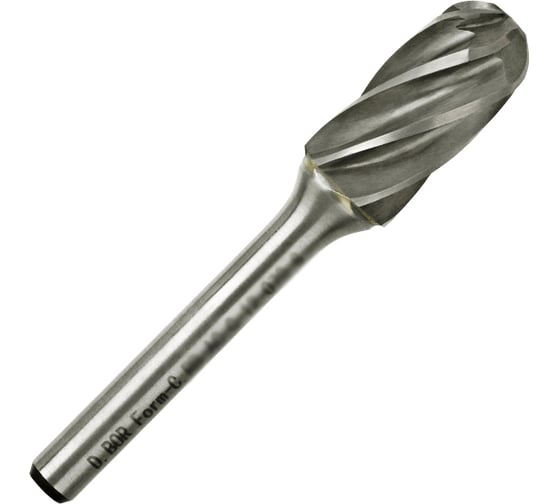 Изображение товара Бор-фреза форма С цилиндр со сферическим концом, ALU, 10х20х65 мм, хв-к 6 мм D.BOR D-RB-AC-C-10-065-6