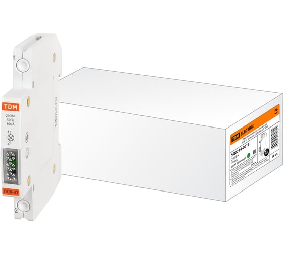 Изображение товара Компактная сигнальная лампа зеленая TDM ЛСК-47 LED AC/DC SQ0214-0013