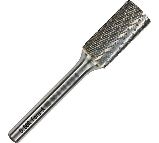 Изображение товара Бор-фреза форма А цилиндр с гладким торцом, DC, 16х25х70 мм, хв-к 6 мм D.BOR D-RB-DC-A-16-070-6