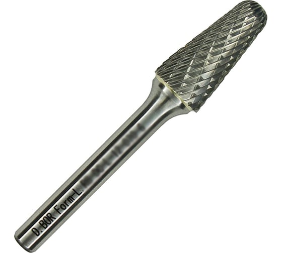 Изображение товара Бор-фреза форма L конус с закругленной головой, DC, 16х30х75 мм, хв-к 6 мм D.BOR D-RB-DC-L-16-075-6