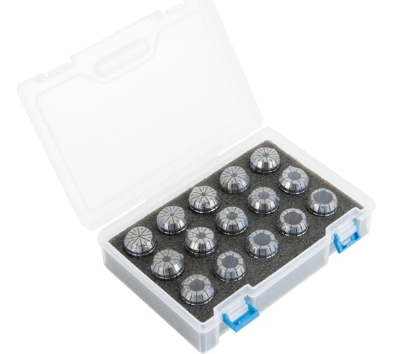 Изображение товара Набор цанг STANDARD ER25-SET-15, 15 предметов, 2-16 мм DeBever Machining Solutions DB-S-ER25SET15