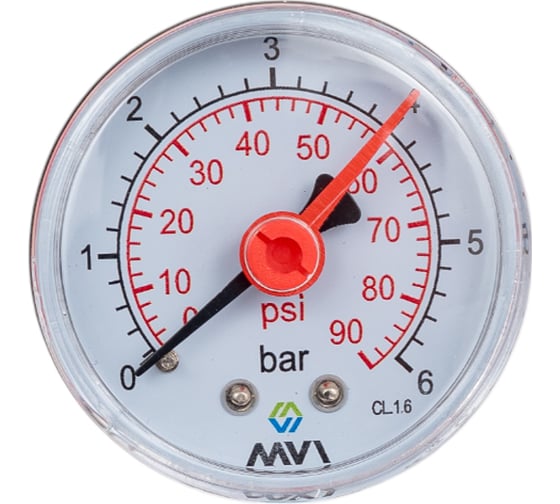 Изображение товара Аксиальный манометр MVI до 6 бар, D50 мм, подключение G1/4 AM.5006.03
