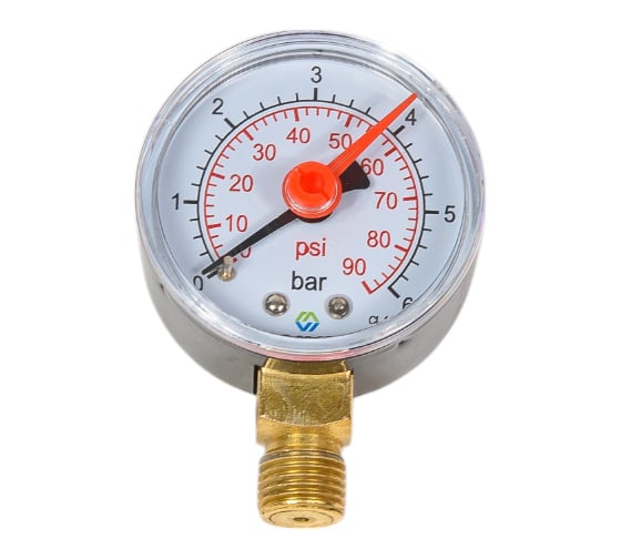 Изображение товара Радиальный манометр MVI до 6 бар, D50 мм, с нижним подключением G1/4 RM.5006.03