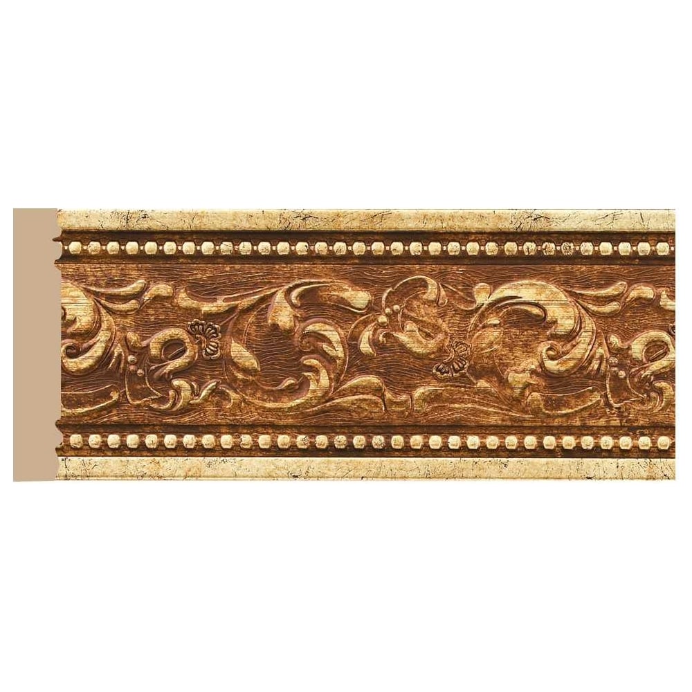 Изображение товара Молдинг Decomaster ДМ 80x12x2400 мм Античное золото влагостойкий ударопрочный