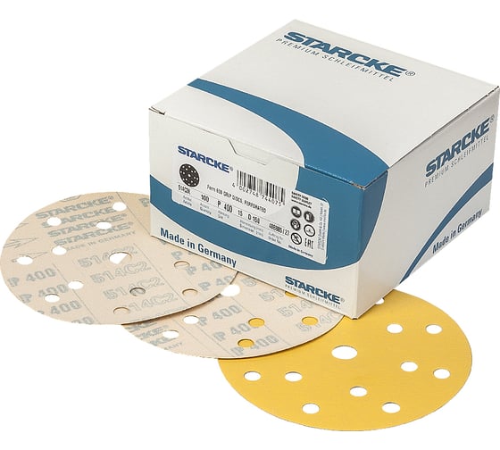 Изображение товара Абразивный круг 514 (100 шт; P400; 150 мм; 15 отв.) STARCKE 174407