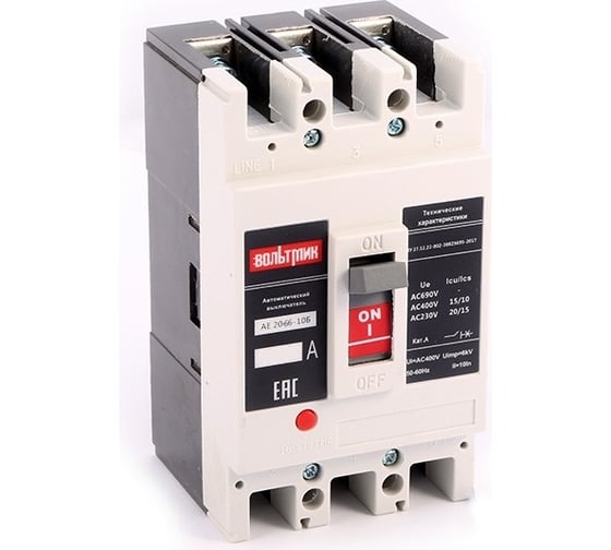 Изображение товара Автоматический выключатель ВТМ (S) АЕ 2066-10Б-00У3 125А ВТМ00041429