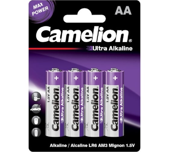 Изображение товара Батарейка Ultra BL-4 LR6 (LR6-BP4UT, 1.5В), блистер 4 шт. Camelion 14984