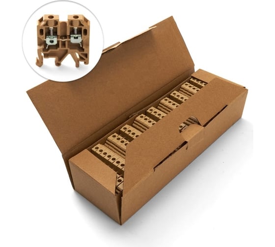 Изображение товара Наборный изолированный (винтовой) зажим STEKKER ЗНИ - 4,0 (JXB4), бежевый 39934