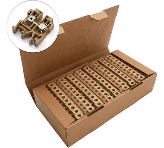 Изображение товара Наборный изолированный (винтовой) зажим STEKKER ЗНИ - 10,0 (JXB10), бежевый 39936