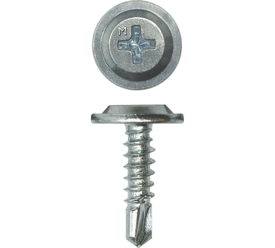 Изображение товара Саморез Daxmer с прессшайбой ПШС 4,2x16 сверло цинк усиленный 1000 шт 00-00463334