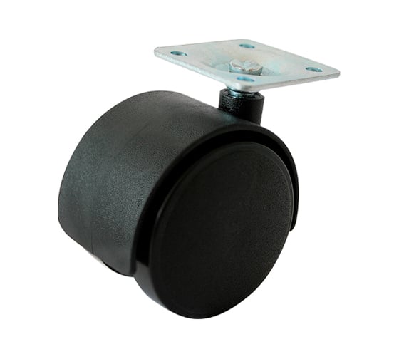 Изображение товара Мебельное колесо STARFIX диаметр 50 мм на площадке без фиксатора черное SMF-10193