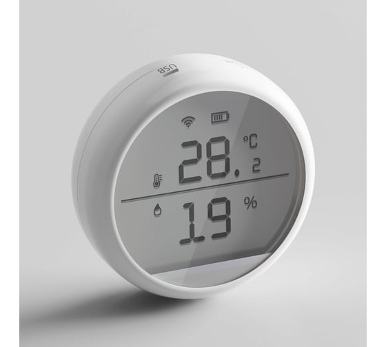 Изображение товара Умный датчик температуры и влажности Elektrostandard белый a061849