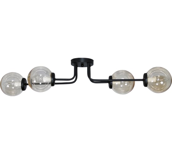 Изображение товара Потолочный светильник ЭЛЕТЕХ Эва 141 черн.муар (Плафон 7590) НПБ 01-4x40-135 Е14 [ИМ] 1005405122