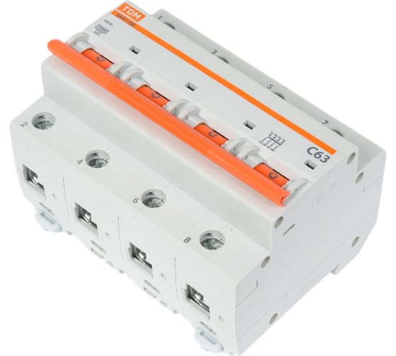Изображение товара Автоматический выключатель TDM ELECTRIC ВА47-100 4Р 63А 10кА С SQ0207-0086