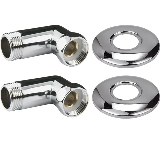 Изображение товара Угловое соединение для полотенцесушителя Point 1"х1" г/ш, хром (пара) PN00004