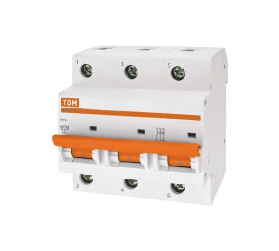 Изображение товара Автоматический выключатель TDM ELECTRIC ВА47-100 3Р 20А 10кА D SQ0207-0025