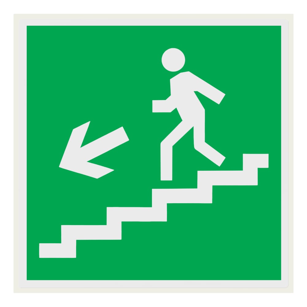 Изображение товара Знак Направление эвакуационного выхода лестница налево вниз TDM ELECTRIC 150х150 мм