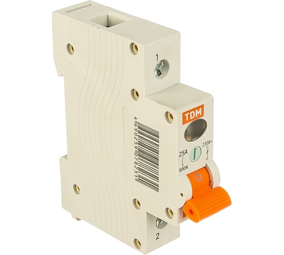 Изображение товара Выключатель нагрузки мини-рубильник TDM ELECTRIC ВН-32 1P 25A SQ0211-0003