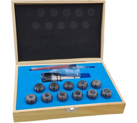 Изображение товара Патрон цанговый 7:24 NT30 с набором цанг ЕR 32 из 11 шт. (4-20 мм) TORNERI 045733