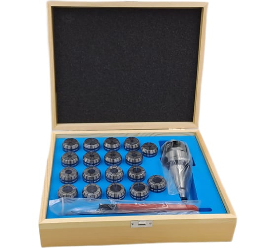 Изображение товара Патрон цанговый 7:24 NT30 с набором цанг ЕR 32 из 18 шт. (3-20 мм) TORNERI 045734