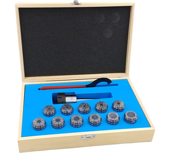 Изображение товара Патрон цанговый КМ2 с набором цанг ЕR 32 из 11 шт. (4-20 мм) TORNERI 045725