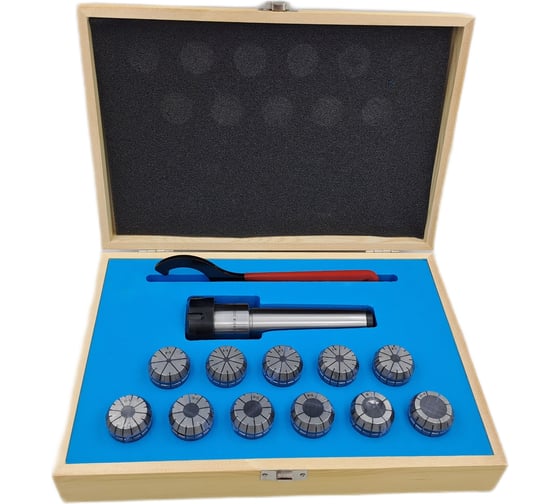 Изображение товара Патрон цанговый КМ4 с набором цанг ЕR 32 из 11 шт. (4-20 мм) TORNERI 045728