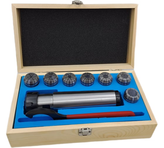 Изображение товара Патрон цанговый КМ5 с набором цанг ЕR 32 из 7 шт. (4-20 мм) TORNERI 045739