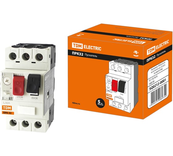 Изображение товара Пускатель TDM ELECTRIC ПРК32-0,16 SQ0212-0001