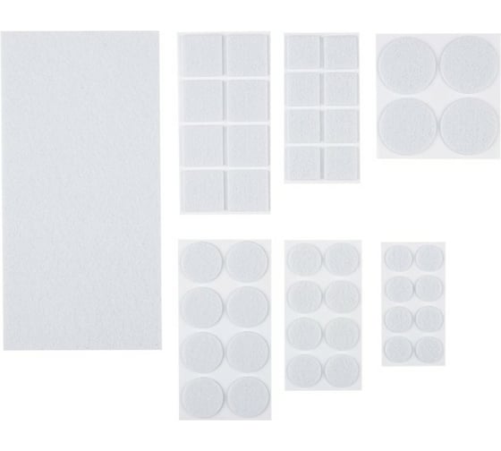 Изображение товара Накладки-протекторы для мебели Рыжий кот самоклеящиеся, белый, набор 45 шт. 105201