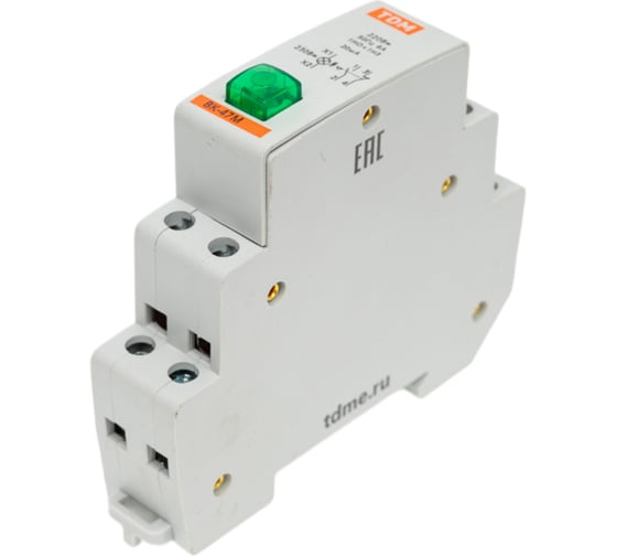 Изображение товара Кнопочный выключатель c фиксацией и индикацией TDM ELECTRIC ВК-47M 1НО;1НЗ зеленый SQ0214-0017