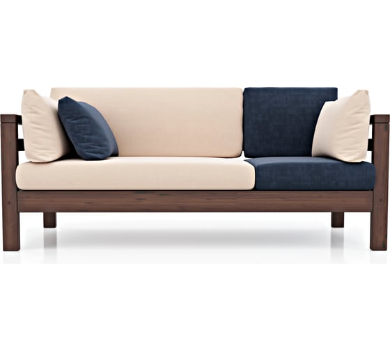 Изображение товара Диван Arsko Домино Б орех Atlanta Ivory/Atlanta Denim 80542991