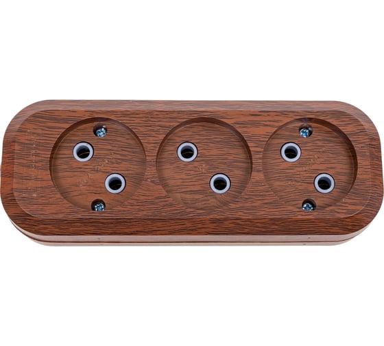 Изображение товара Розеточная колодка, 3 гнезда, бук TDM ELECTRIC SQ1806-0061